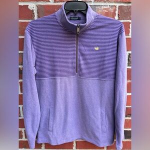 Southern Marsh Granger Lake Fleece Purple Stripe 1/2 Zip Long Sleeve Pullover C5